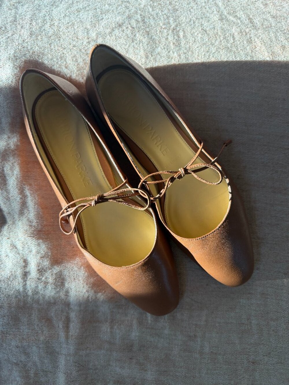 Marion Parke Olivia Ballet Flat, size 39.5 in Chestnut Brown